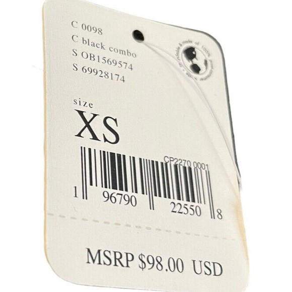 NEW Free People Hilary Printed Top Black Combo Women's Size XS Floral Sheer NWT - Picture 11 of 16